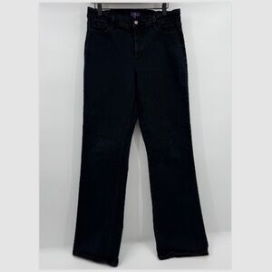 NYDJ Jeans Women 14 Faded Black Bootcut Stretch Denim High Rise 90s Y2K USA